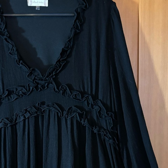 New, never worn , but took tag off. Altar’d State Black Babydoll Ruffle Dress - Picture 3 of 11